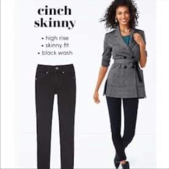CAbi Denim - Cabi Black Cinch Skinny Jeans Style 3748 Size 6